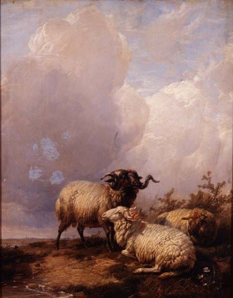 Sheep in Landscape by Thomas Sidney Cooper