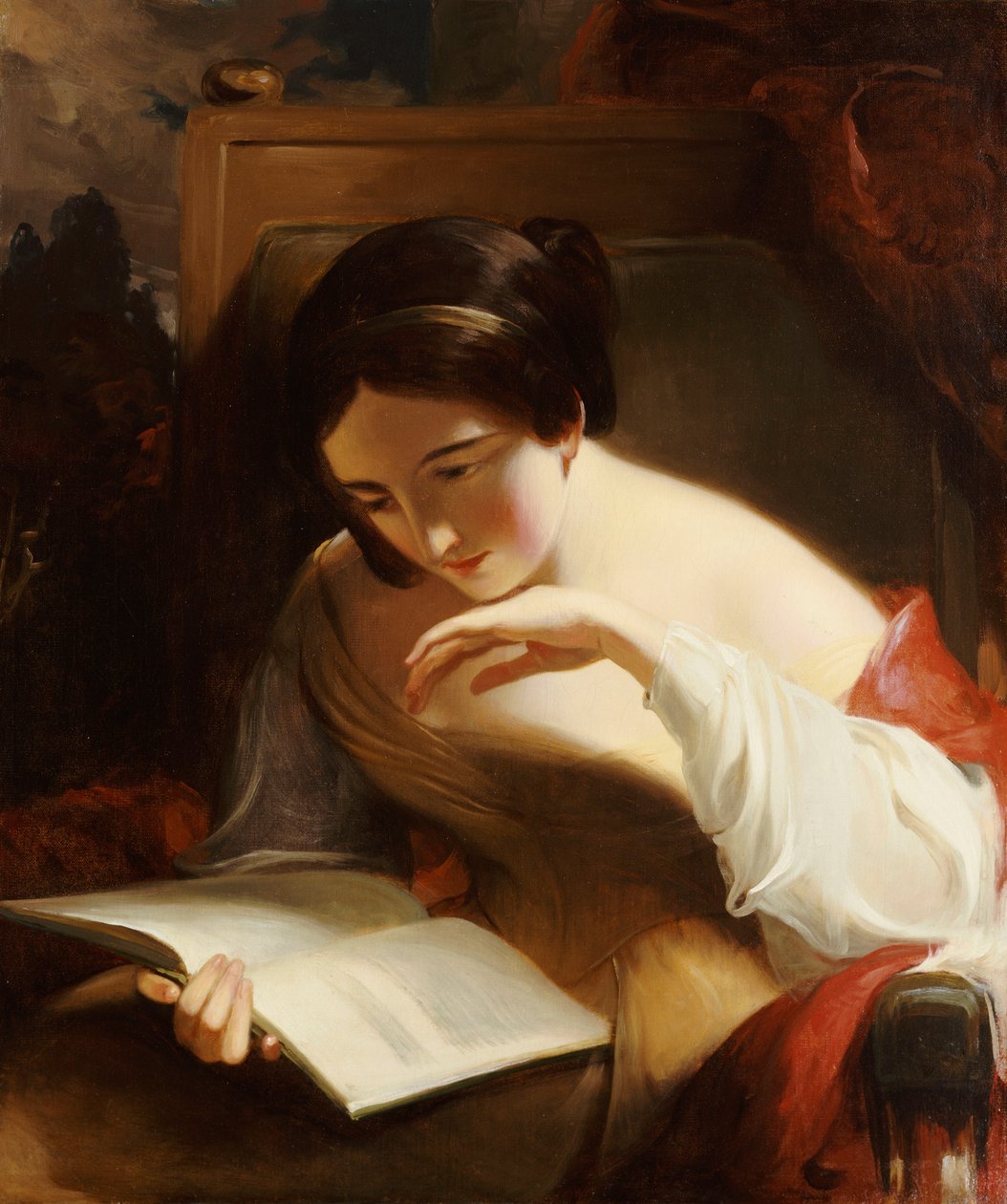 Portrait of a Girl Reading by Thomas Sully