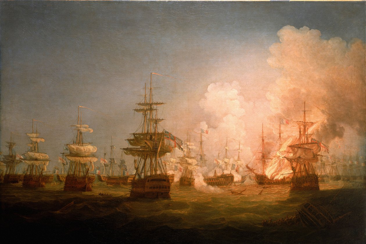 The Battle of the Nile by Thomas Whitcombe
