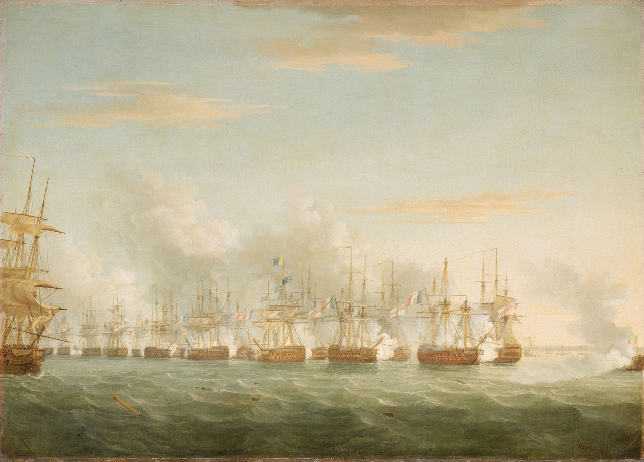 The Battle of the Nile by Thomas Whitcombe