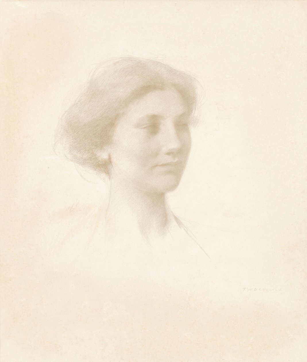 Head of a Girl by Thomas Wilmer Dewing