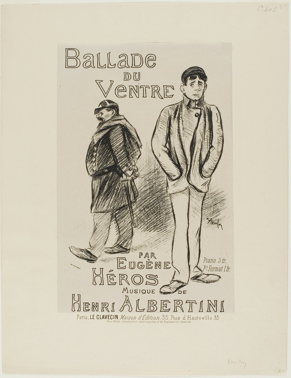 Ballade of the Belly by Théophile Alexandre Pierre Steinlen