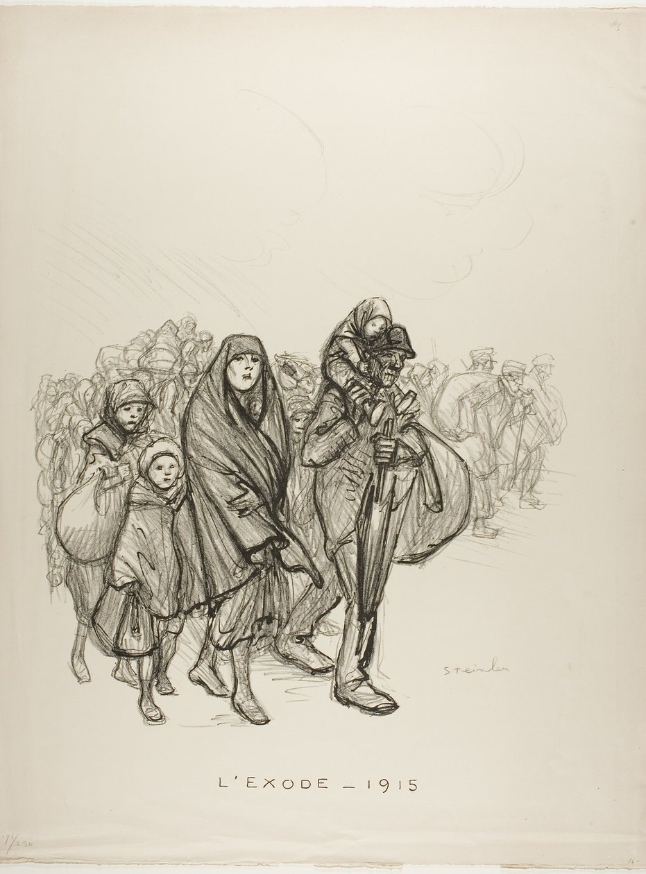 Exodus — 1915 by Théophile Alexandre Pierre Steinlen