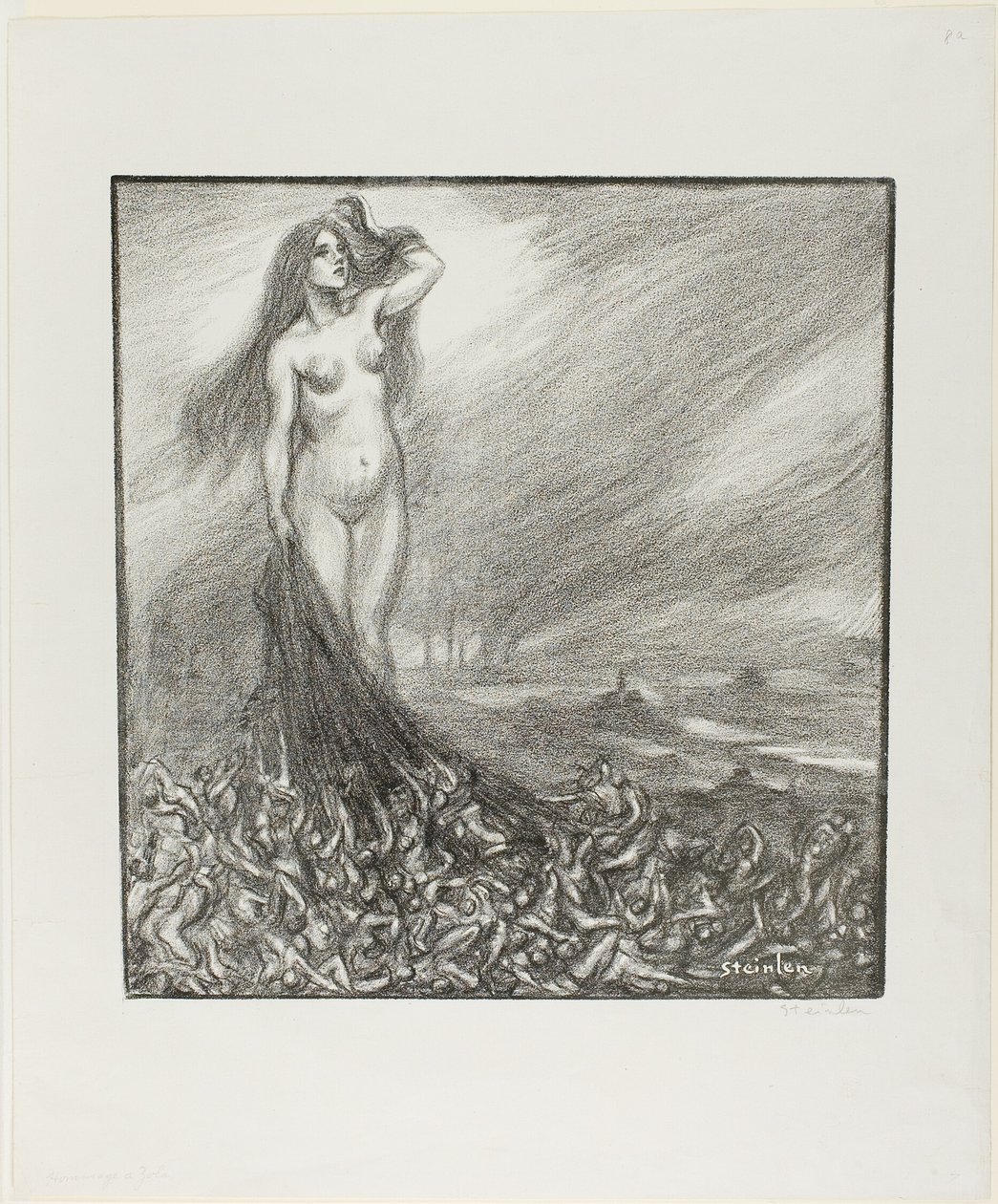 Homage to Zola by Théophile Alexandre Pierre Steinlen