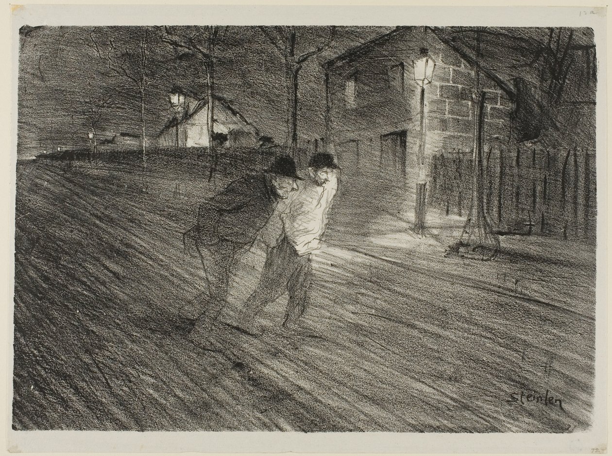 Caulincourt Street by Théophile Alexandre Pierre Steinlen
