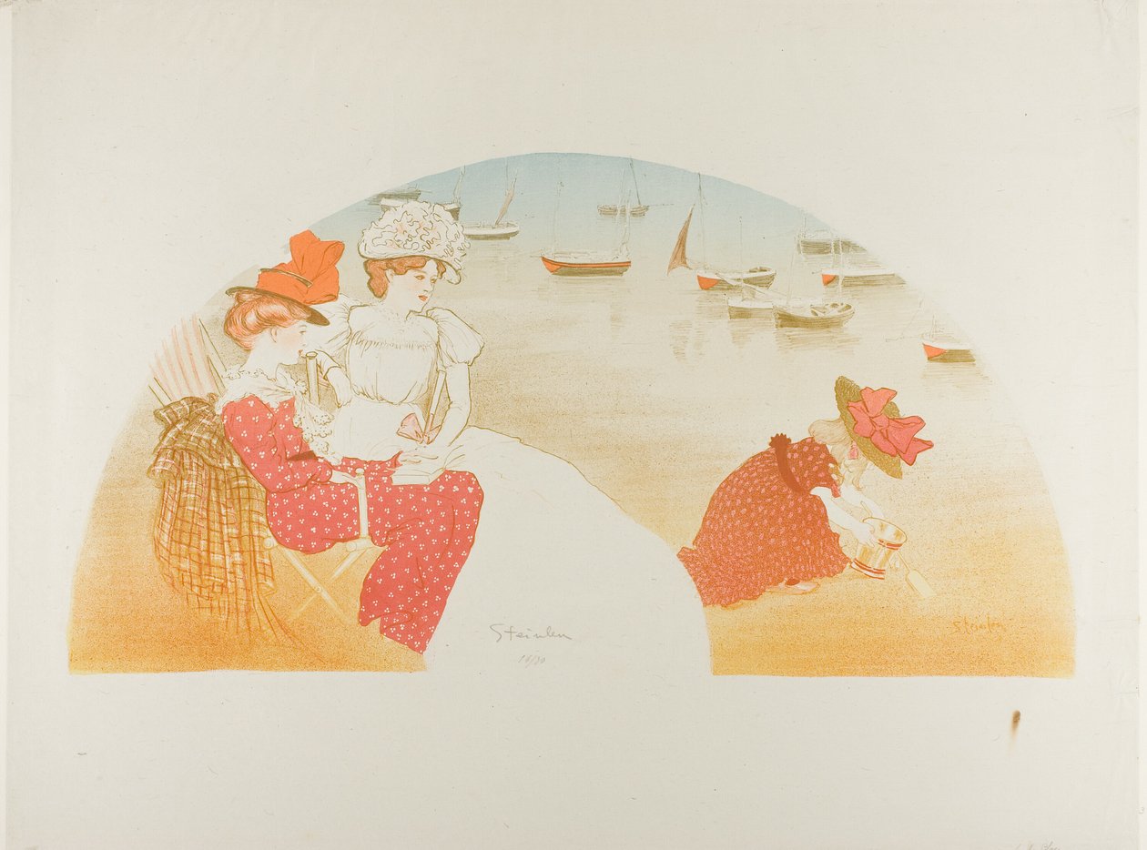 On the Beach by Théophile Alexandre Pierre Steinlen