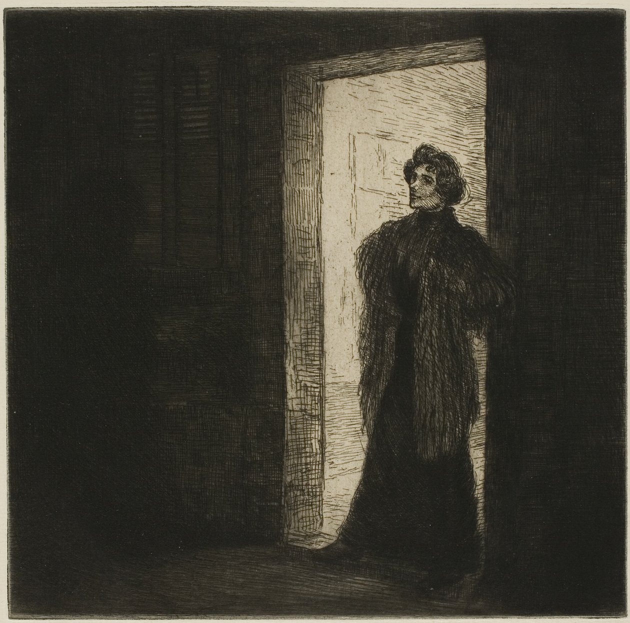 On the Threshold by Théophile Alexandre Pierre Steinlen