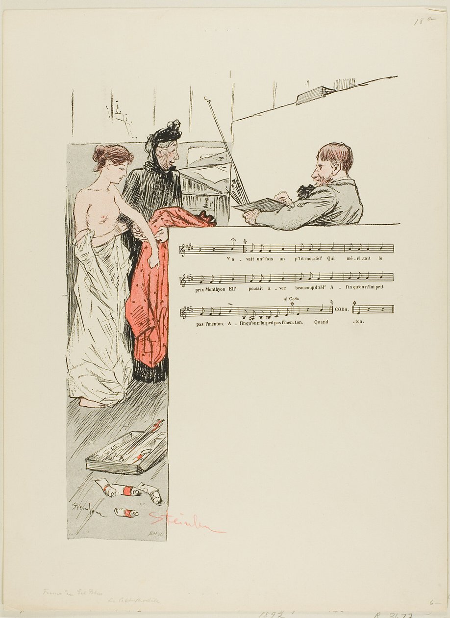 The Little Model by Théophile Alexandre Pierre Steinlen