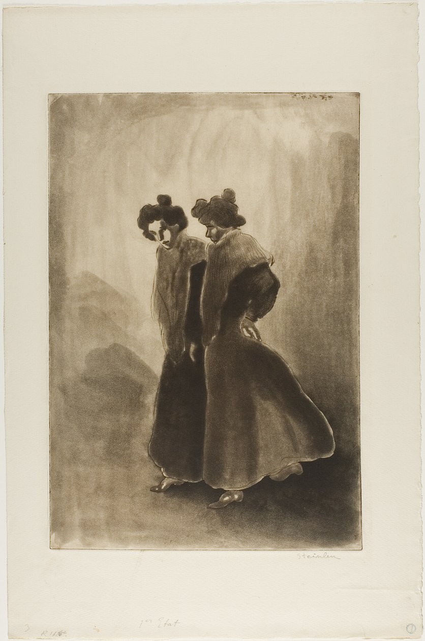 Two Women by Théophile Alexandre Pierre Steinlen