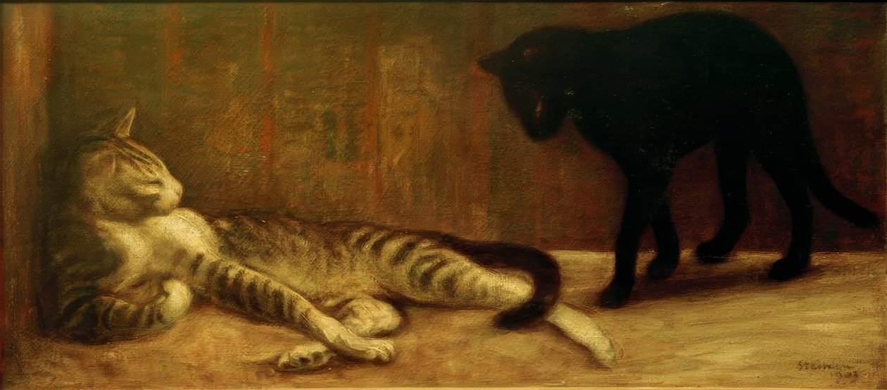 Cat and Cat by Théophile Alexandre Steinlen