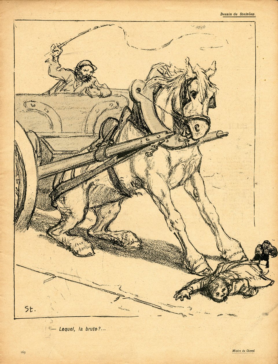 The Butter Plate, Satirical in Colours by Théophile Alexandre Steinlen