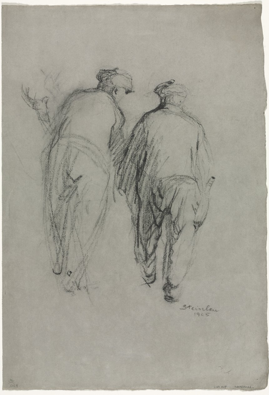 Two Men Working, Rear View by Théophile Alexandre Steinlen