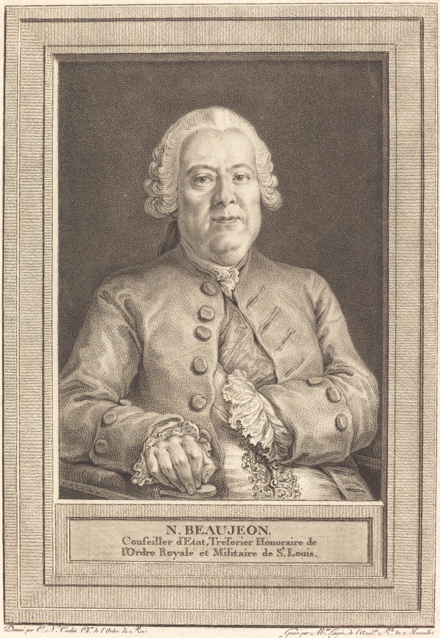 N. Beaujeon by Thérèse Éléonore Lingée after Charles Nicolas Cochin II