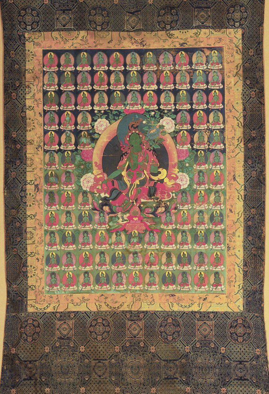 Green Tara by Tibetan School