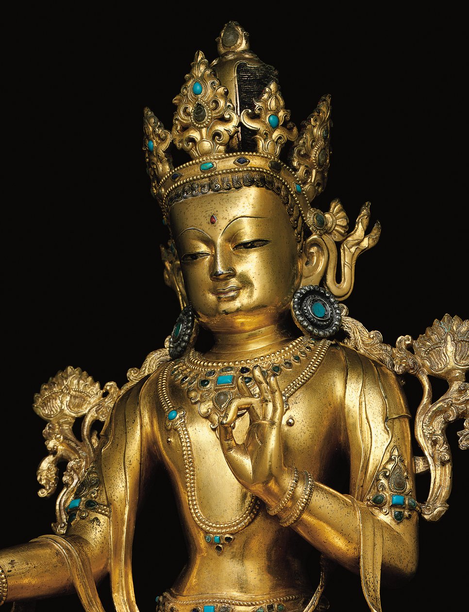 Imperial figure of Avalokiteshvara by Tibetan School
