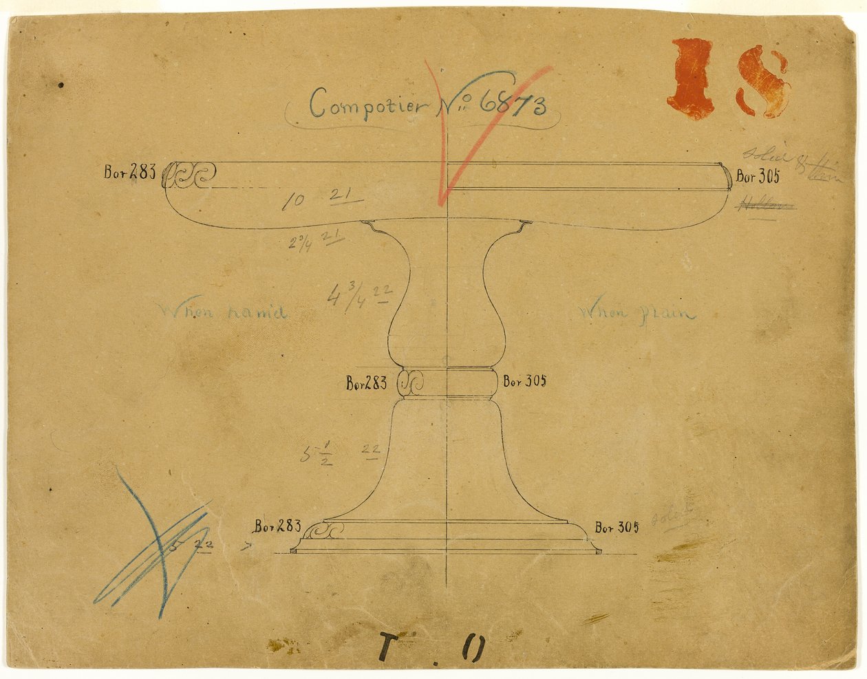 Design for Compotier No. 6873 by Tiffany and Company