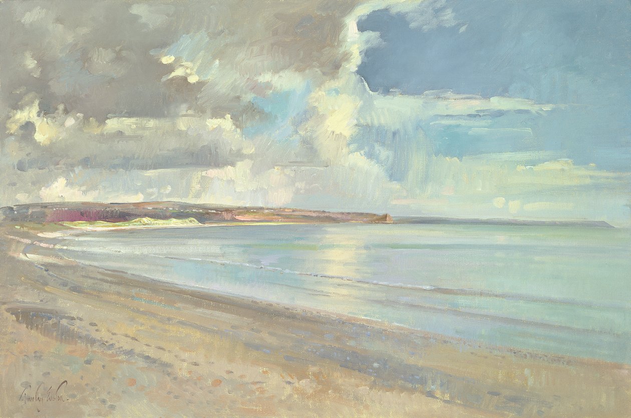 Reflected Clouds, Oxwich Beach by Timothy Easton