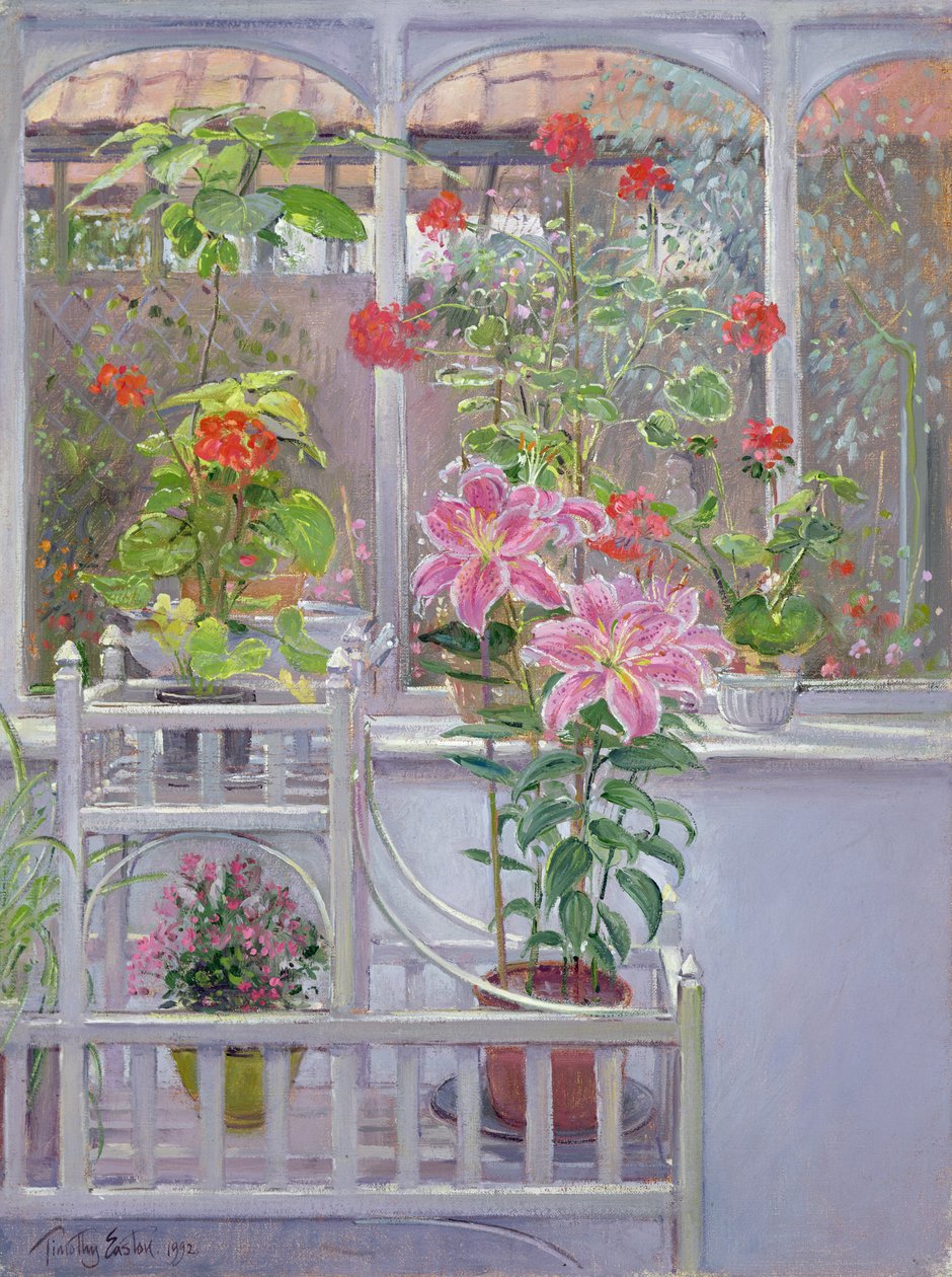 Through the Conservatory Window, 1992 by Timothy Easton