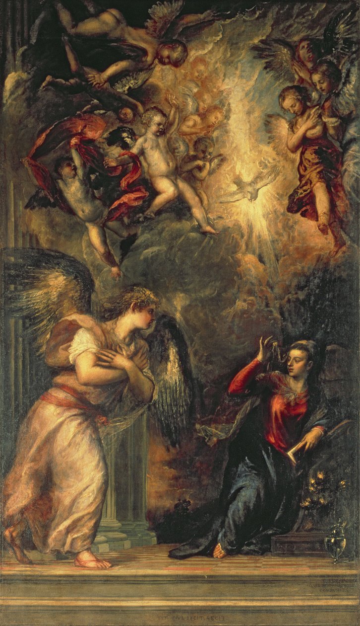Annunciation by Tiziano Vecelli