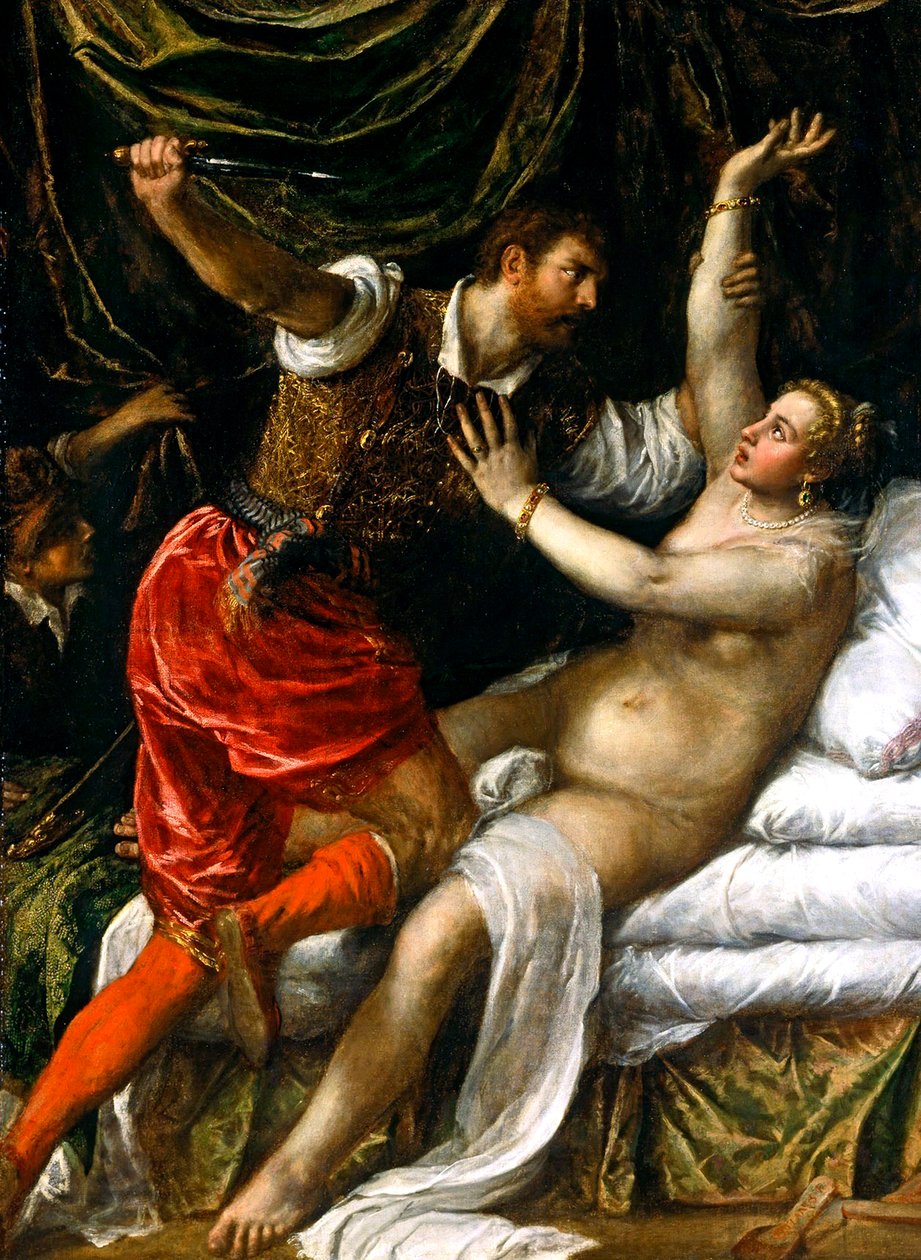 Tarquinius and Lucretia by Tiziano Vecelli