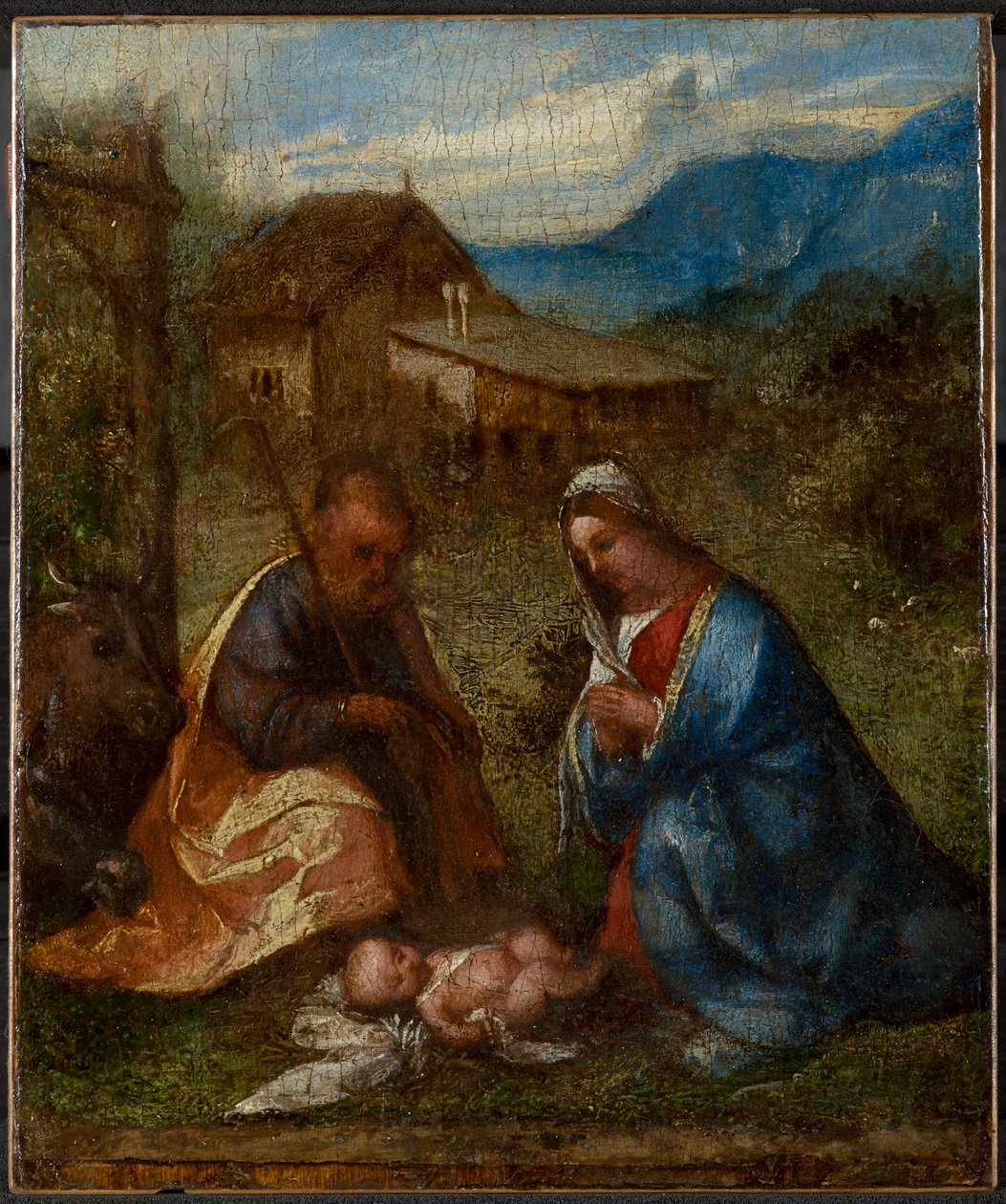 The Adoration of the Child by Tiziano Vecelli