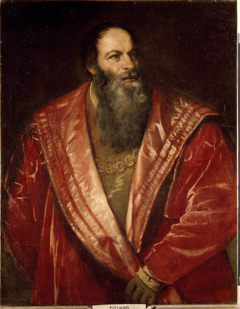 Portrait of Pietro Aretino by Tiziano Vecelli