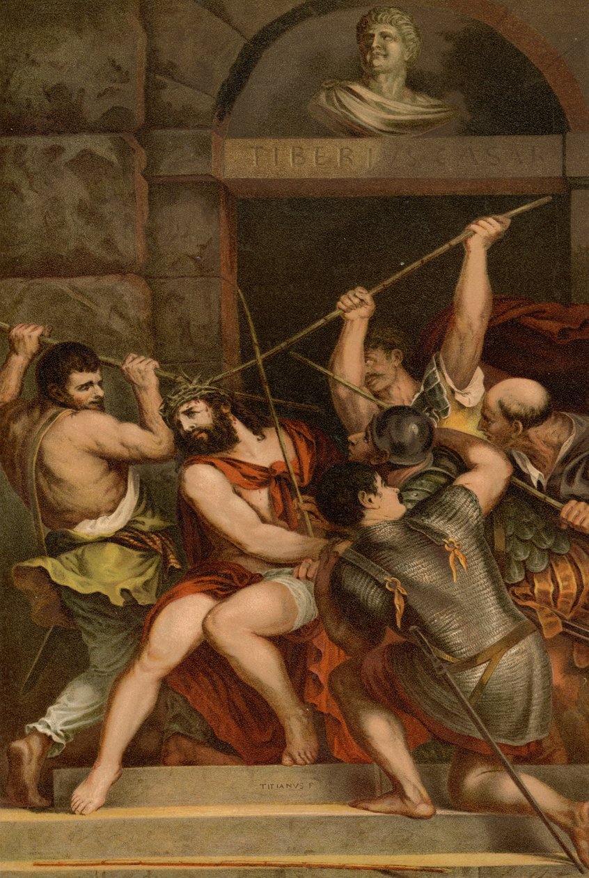 The Crowning with Thorns by Tiziano Vecelli