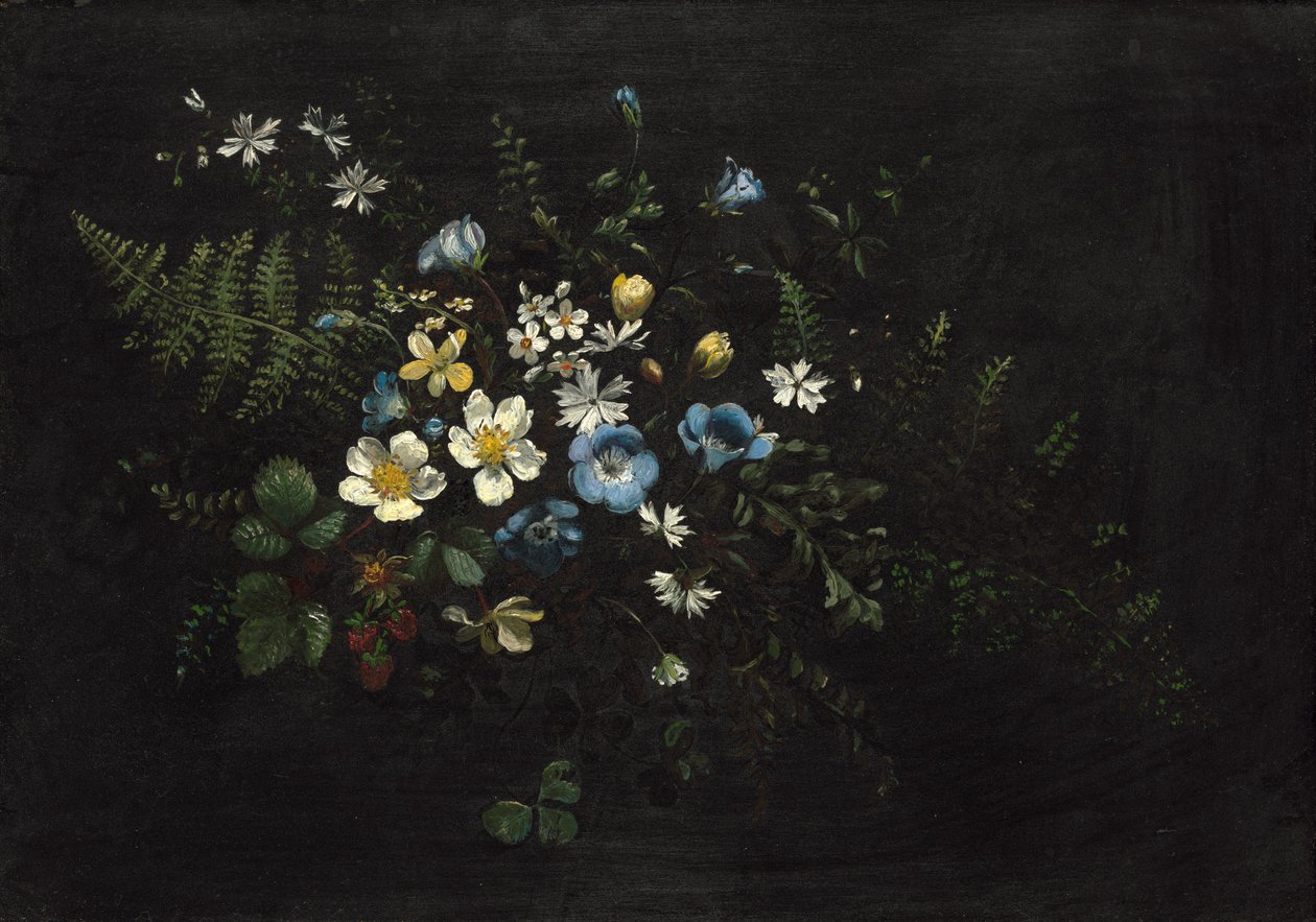 Spray of Flowers and Ferns by Titian Ramsay Peale