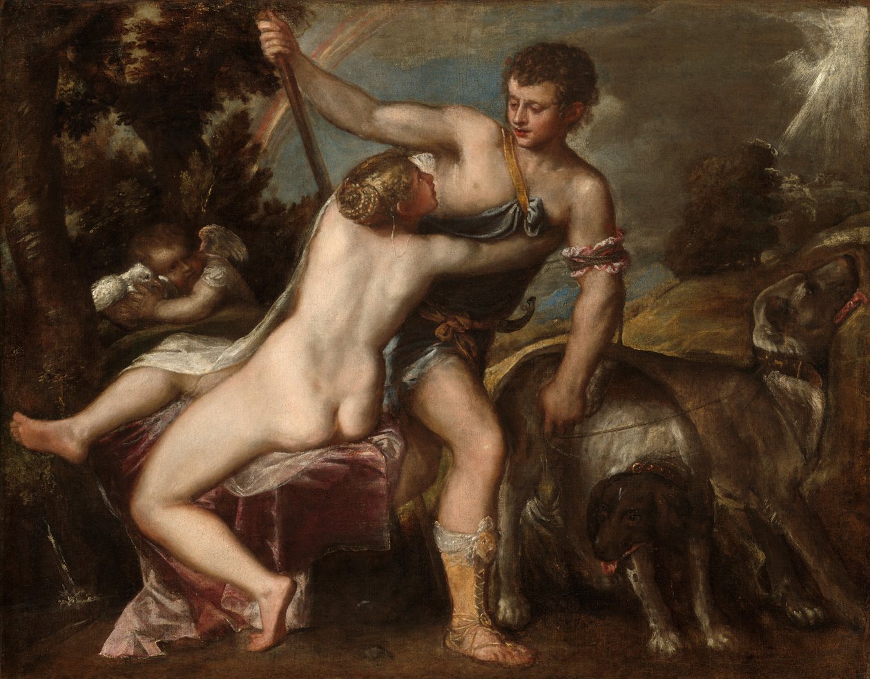 Venus and Adonis by Titian and Workshop