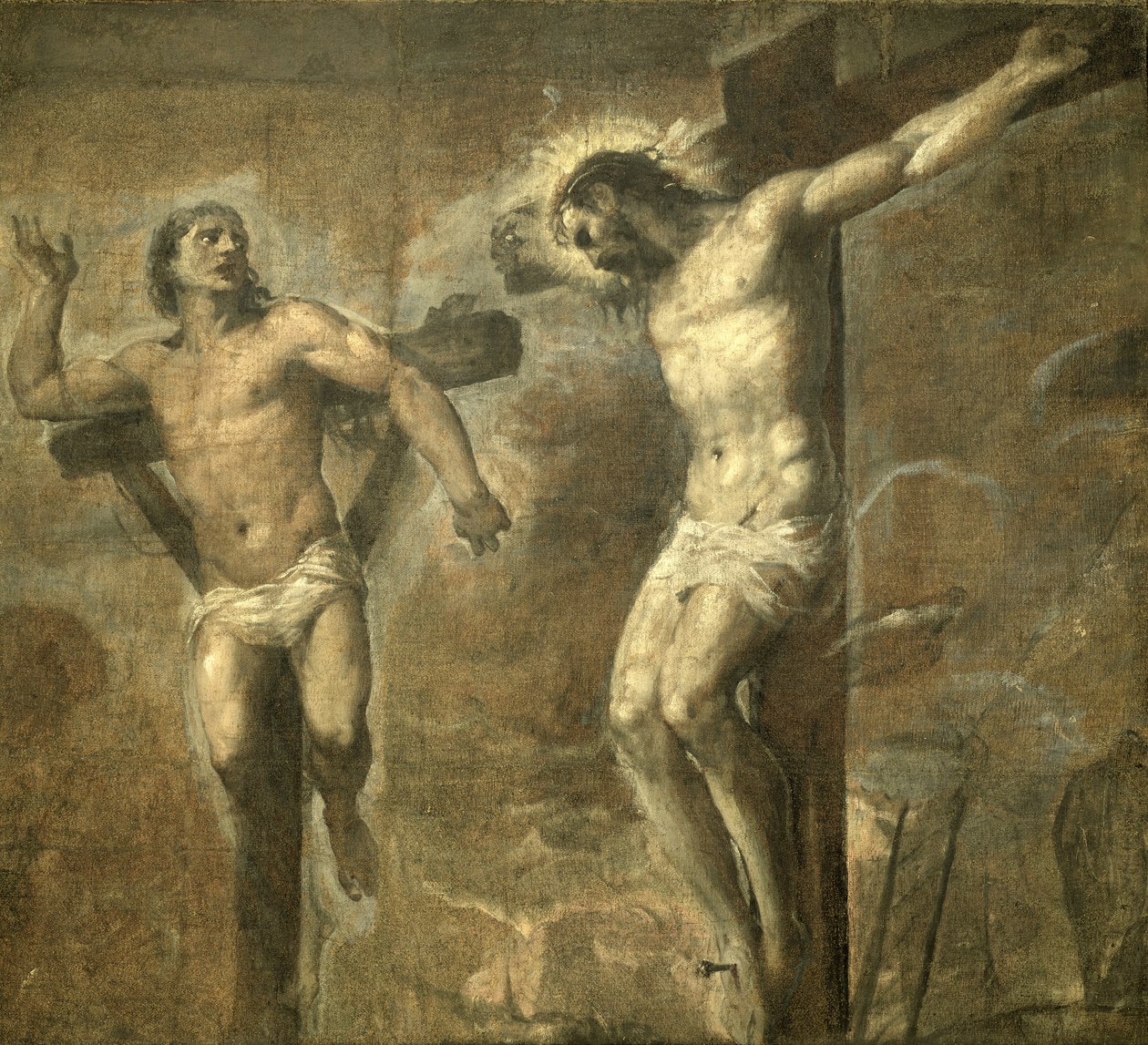 Christ on the Cross and the Good Thief by Tiziano Vecelli