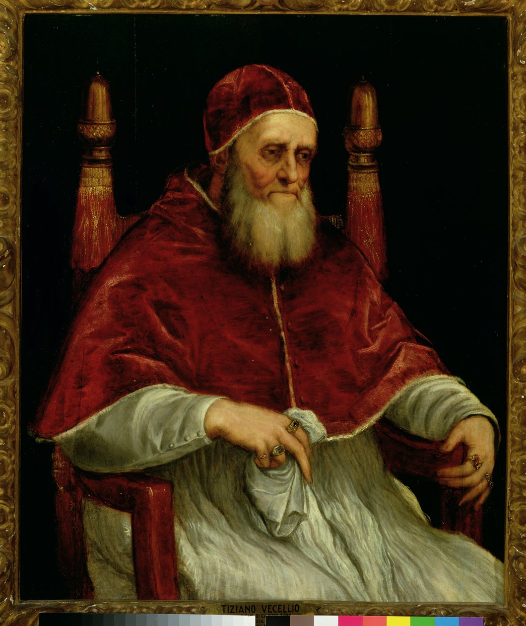 Pope Julius II after a painting by Raphael by Tiziano Vecelli