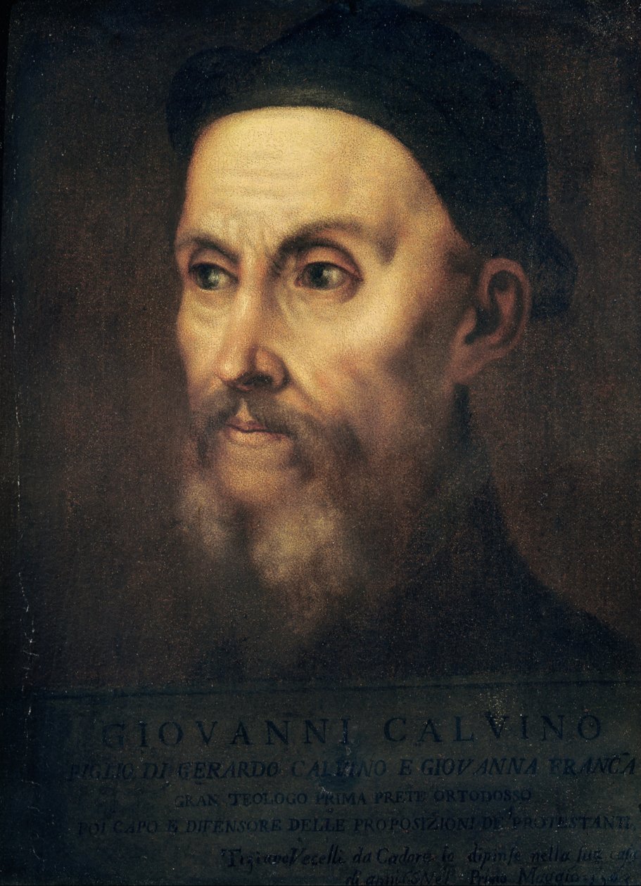 Portrait of John Calvin by Tiziano Vecelli
