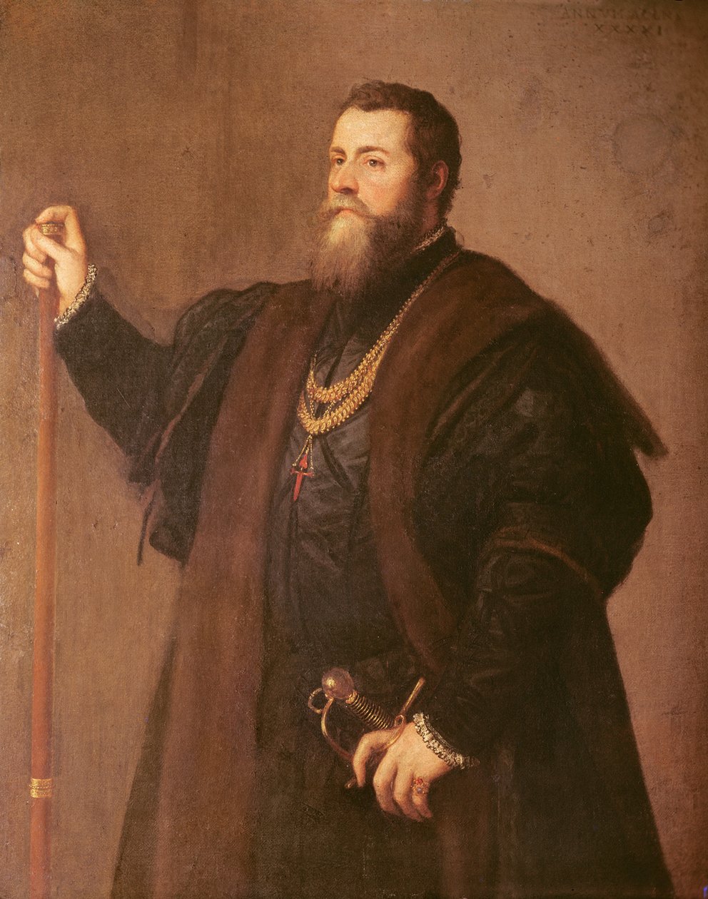 Portrait of a Knight of the Order of Santiago by Tiziano Vecelli