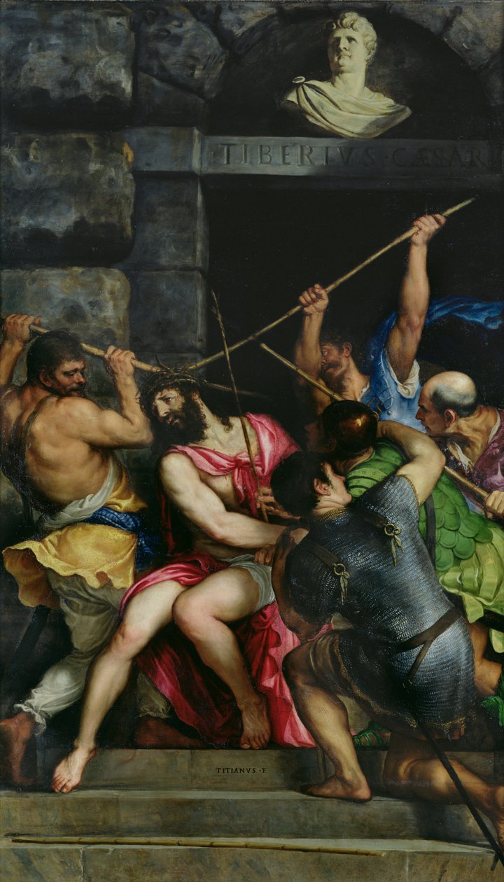 The Crowning with Thorns, 1540-42 by Tiziano Vecelli