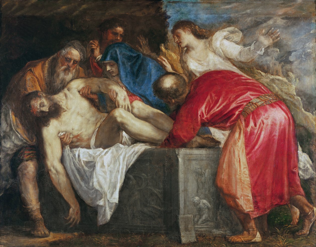 The Entombment of Christ, 1559 by Tiziano Vecelli