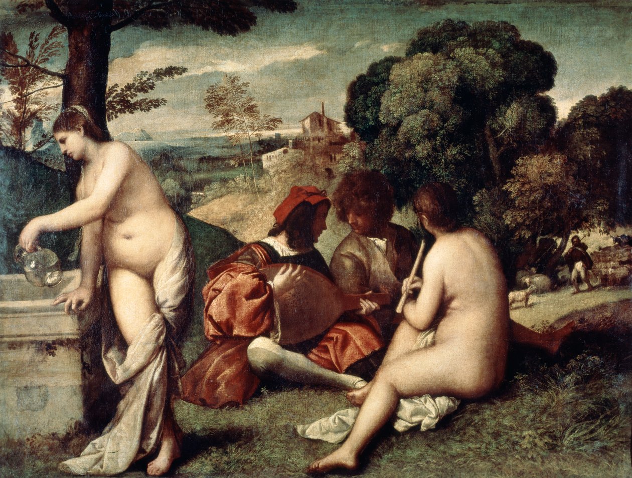 The Pastoral Concert by Tiziano Vecelli