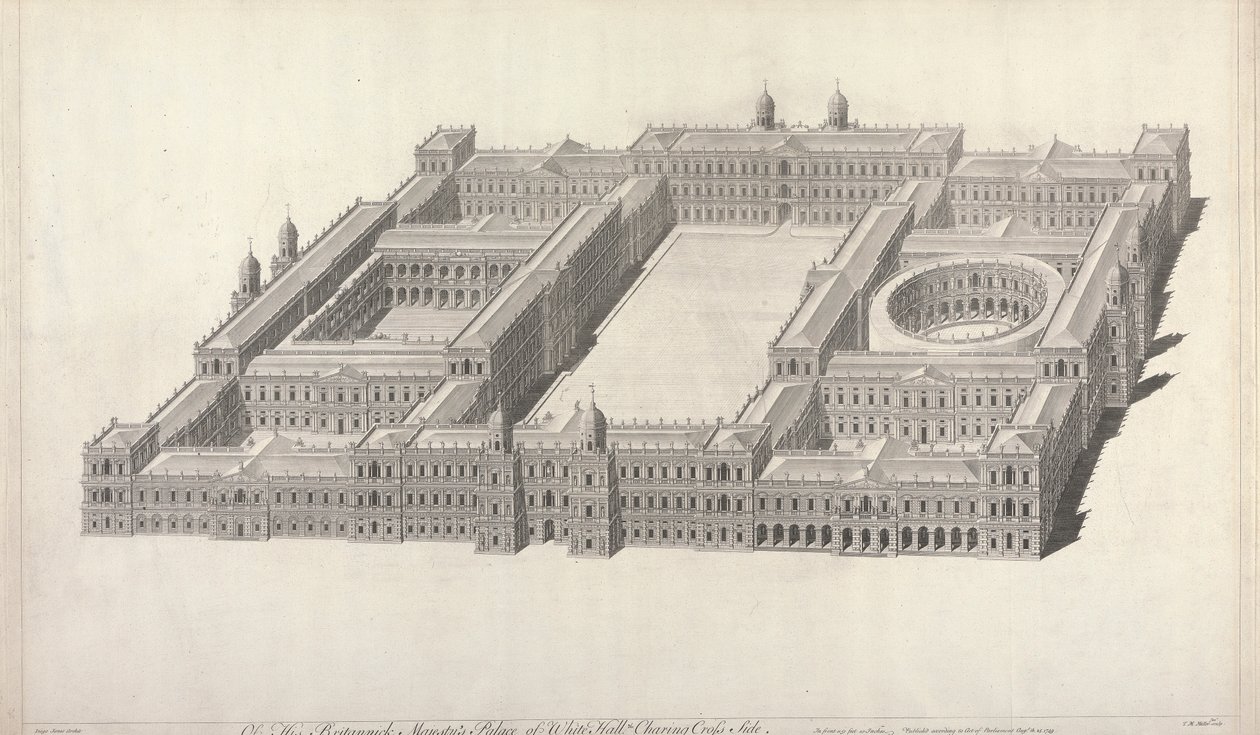 Palace of Whitehall. The Charing Cross Side by Tobias Müller