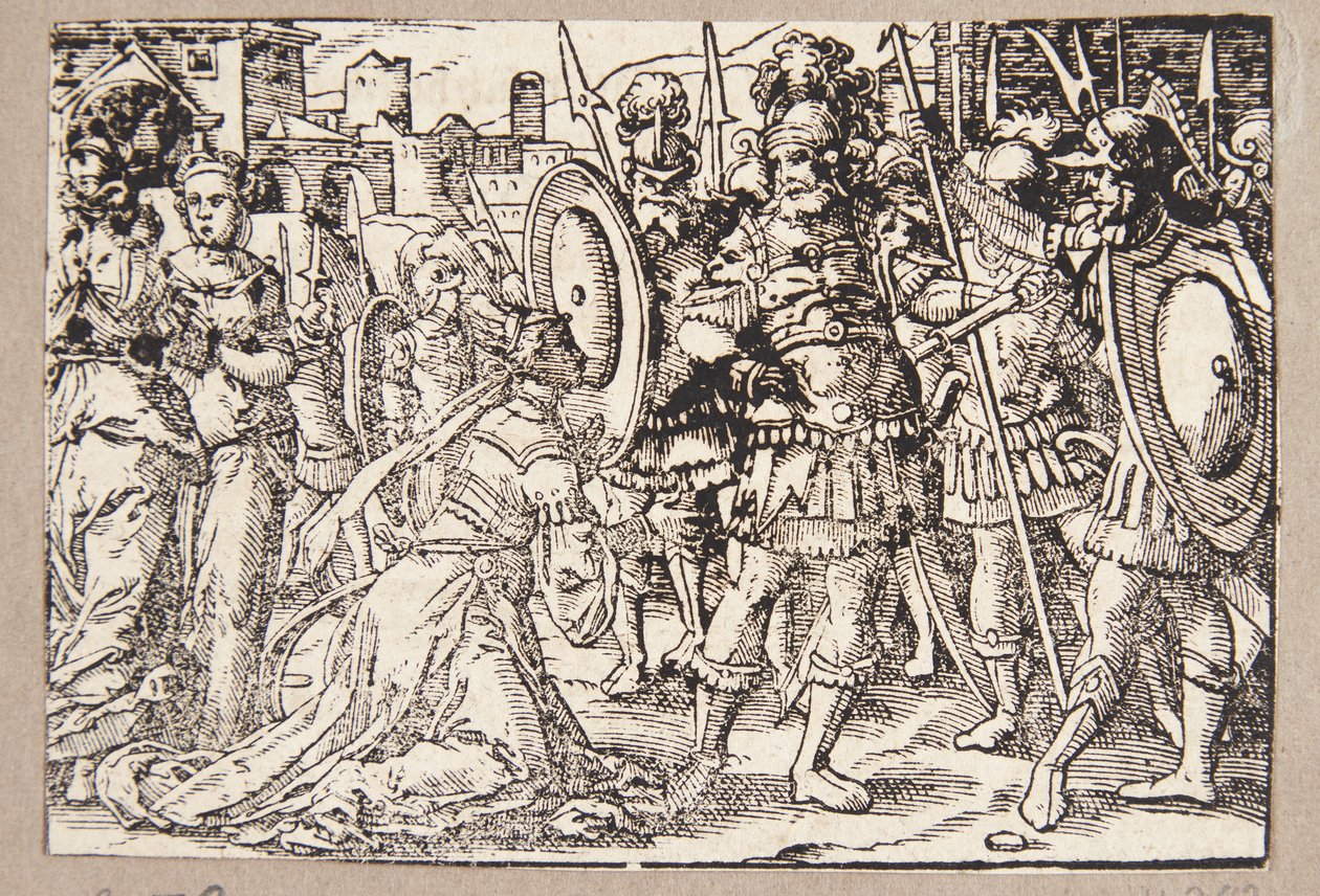 Sofonisba Kneels and Pleads with Masinissa by Tobias Stimmer