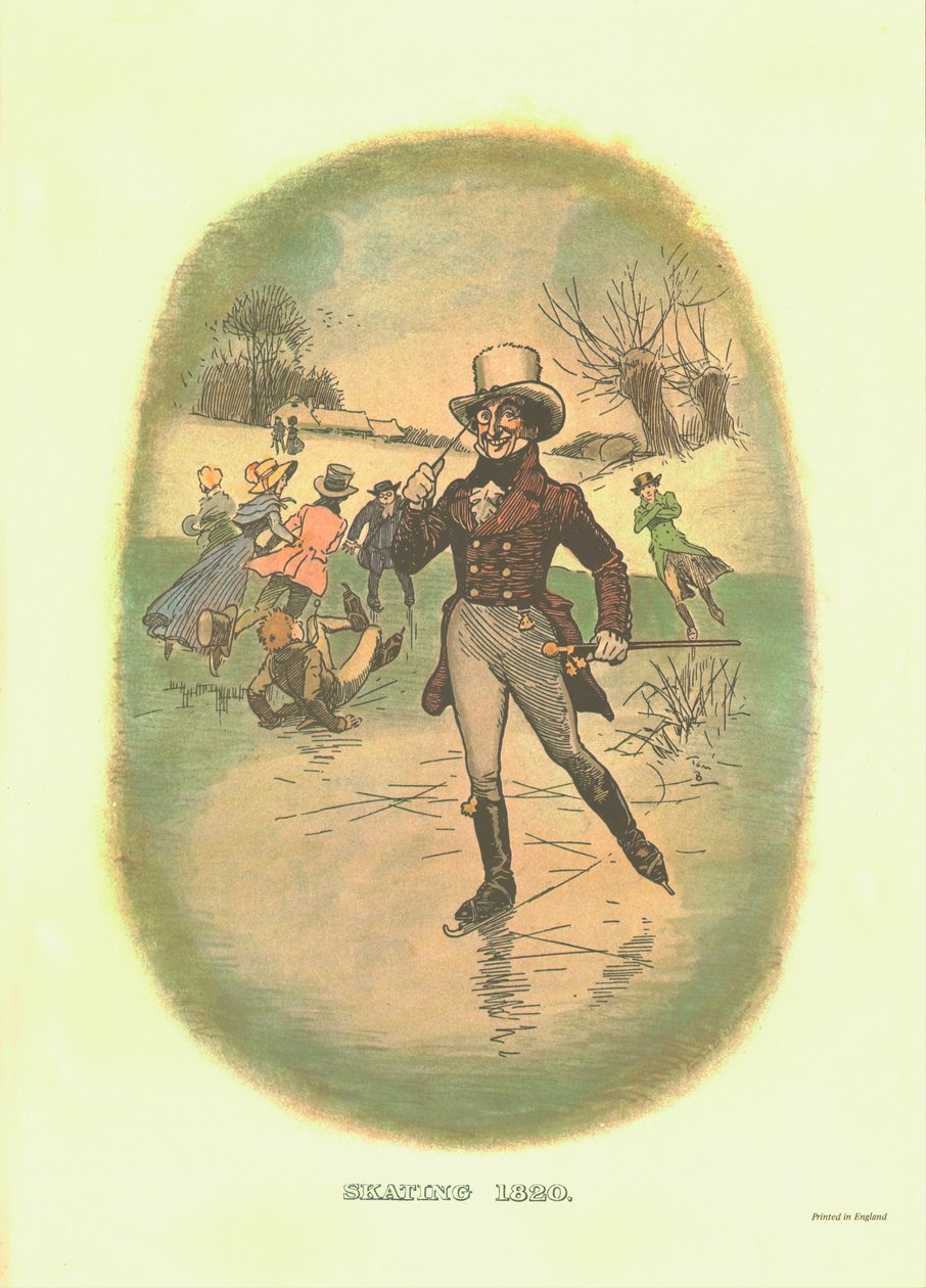 Skating, 1820, c1910 by Tom Browne