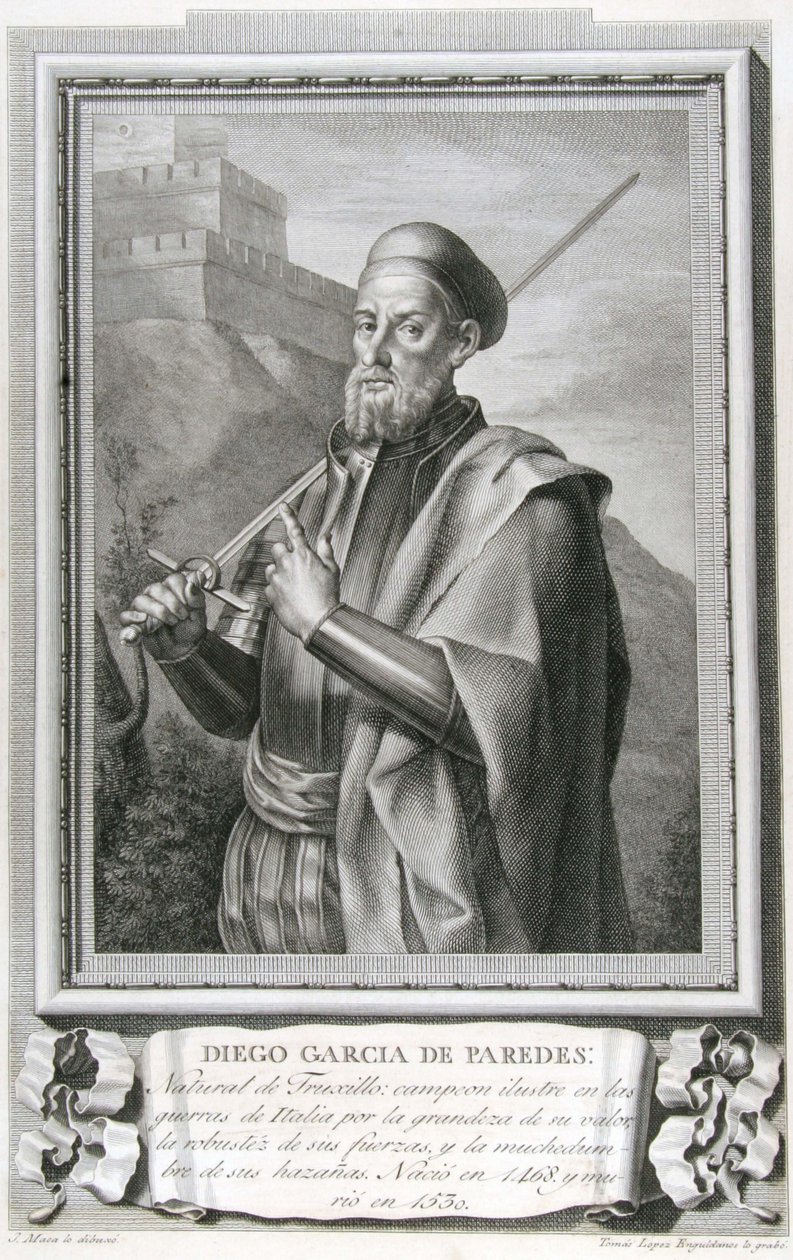 Portrait of Diego García de Paredes (1468 - 1533) by Tomás López Enguídanos
