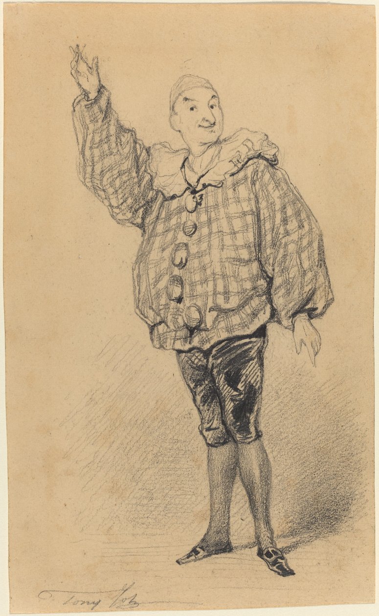 Lepeintre Ainé in the Role of Paillasse by Tony Johannot
