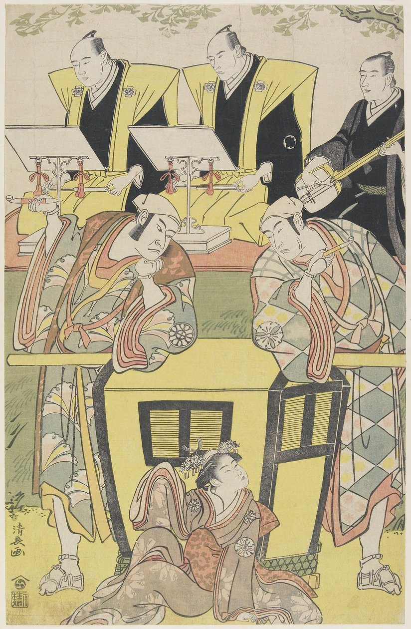 Scene from The Shosa Modori kago iro ni aikata by Torii Kiyonaga