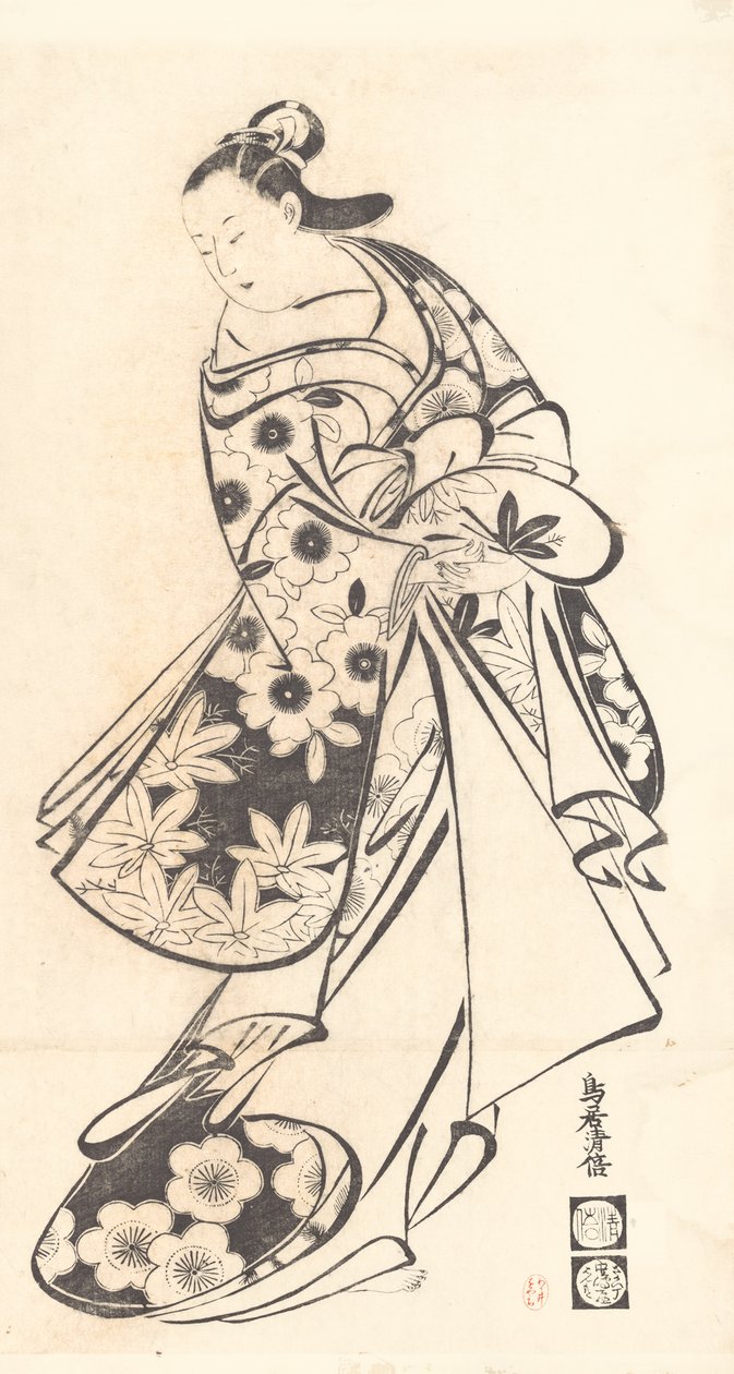 Courtesan, ca. 1712 by Torii Kiyomasu I