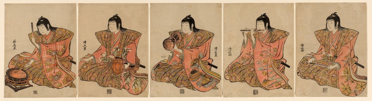 Five Musicians (Gonin bayashi) by Torii Kiyonaga