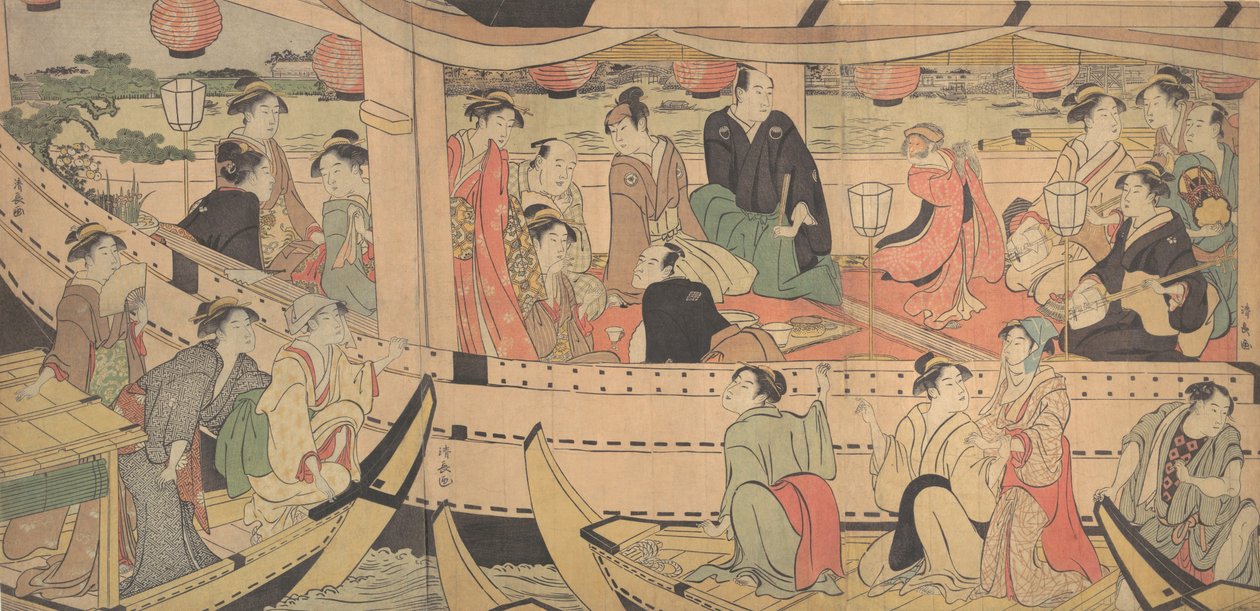 Sumida River Holiday by Torii Kiyonaga