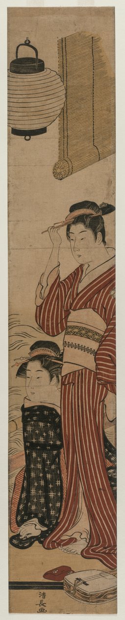 Two Geisha on a Balcony by Torii Kiyonaga