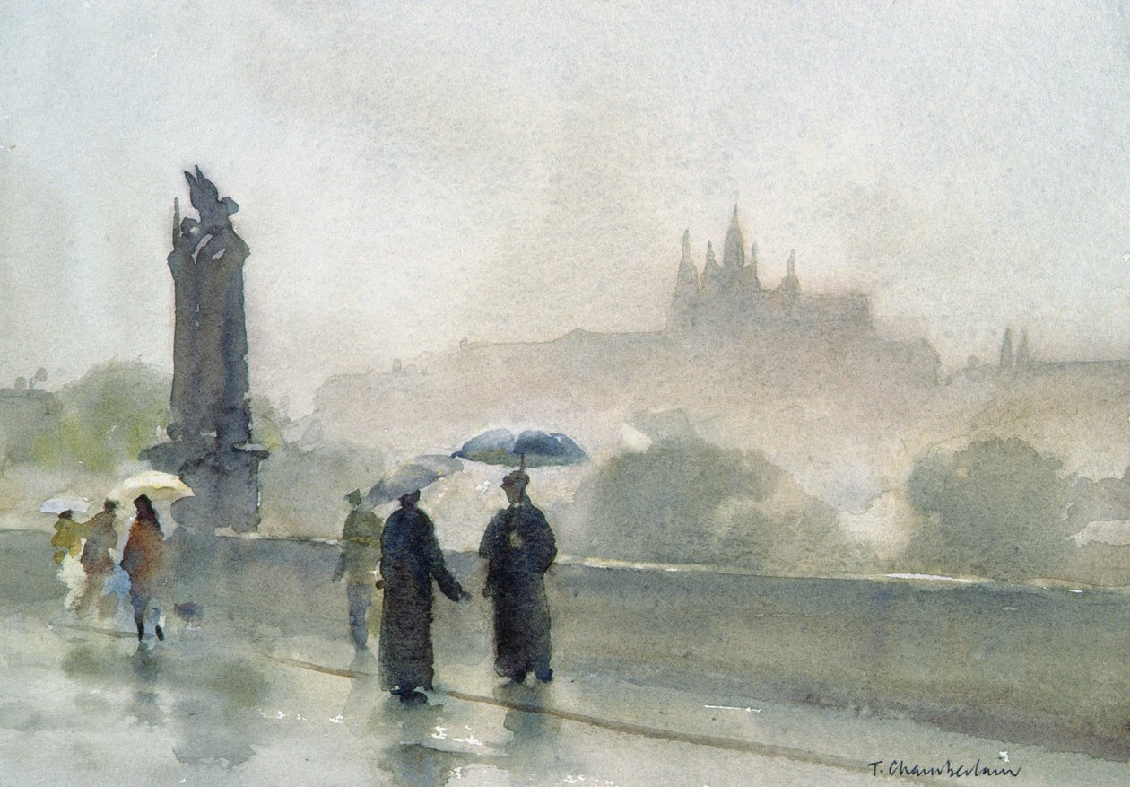 Umbrellas, Charles Bridge, Prague by Trevor Chamberlain
