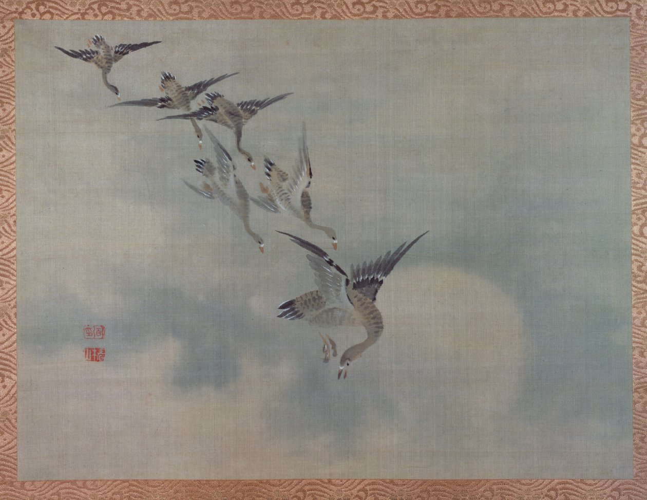 Flying Ducks, 1851 by Tsubaki Chinzan