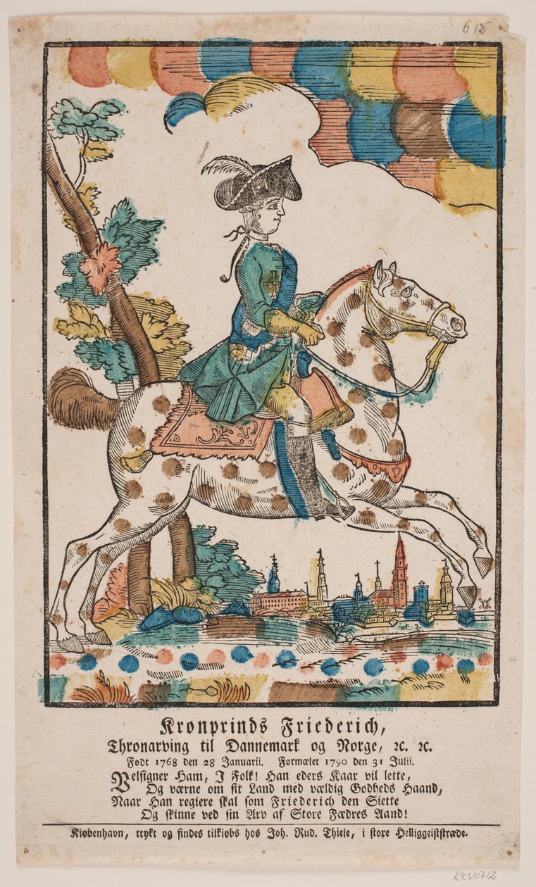 Crown Prince Frederik on Horseback by Ubekendt