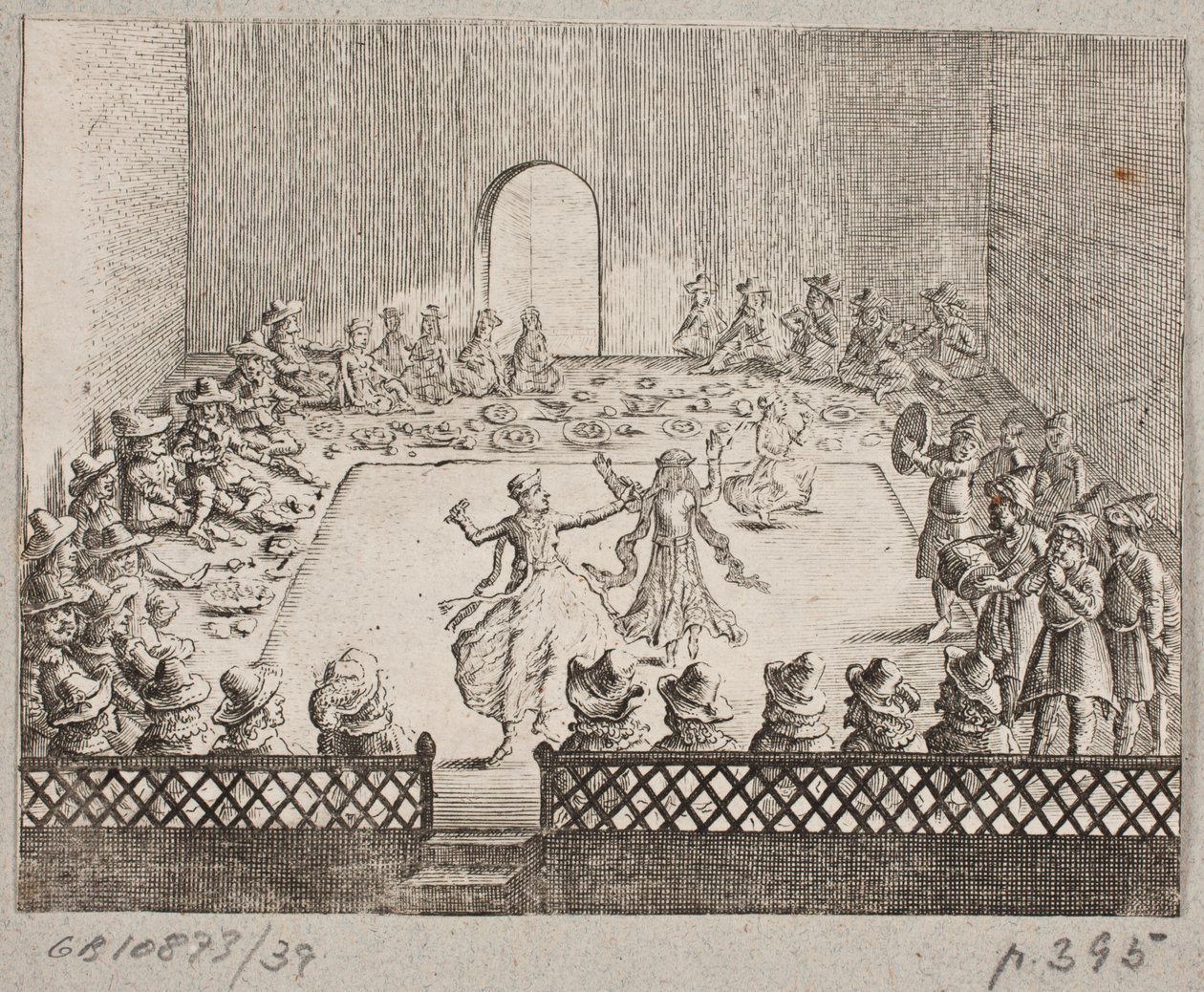 Persian Banquet with Dancers by Ubekendt